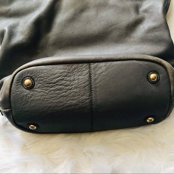 Cole Haan Grey Braided Leather Handle Hobo Crossbody Bag - Picture 4 of 11